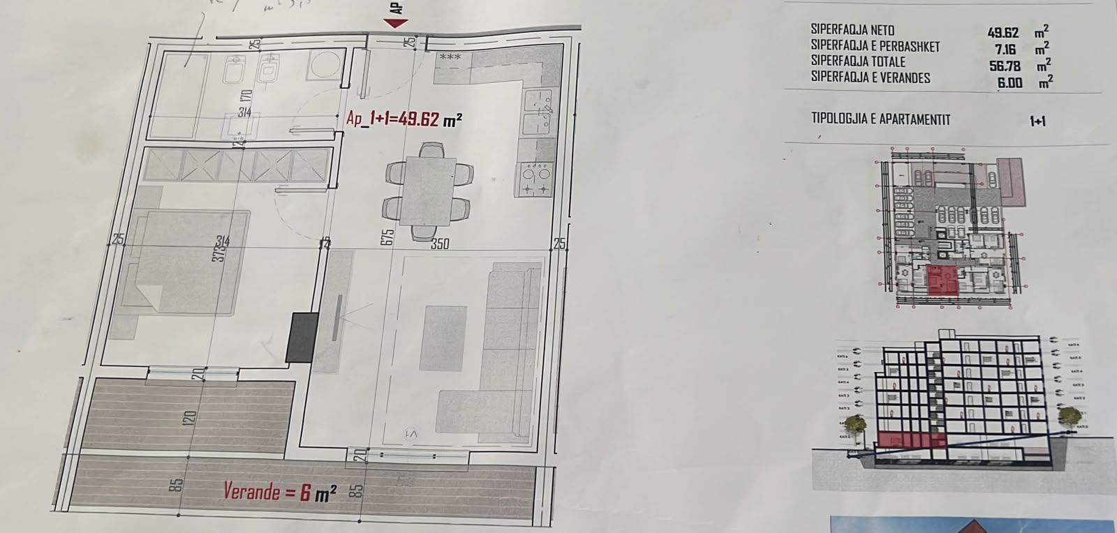 APARTAMENT 1+1 NE SHITJE NE PASKUQAN